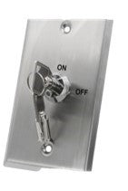 100004 Key Switch Stainless Steel Face Plate w/ Wire Harness