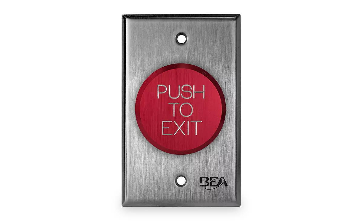 10ACPBDA2 - Pneumatic Push Button - Red, 2 in Button, Single Gang Faceplate