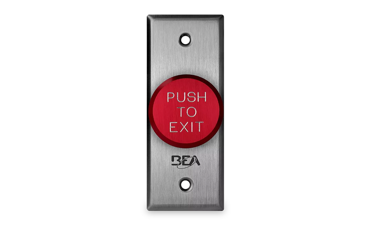 10ACPBDA3 - Pneumatic Push Button - Red, 1-5/8 in Button, Jamb Size Faceplate