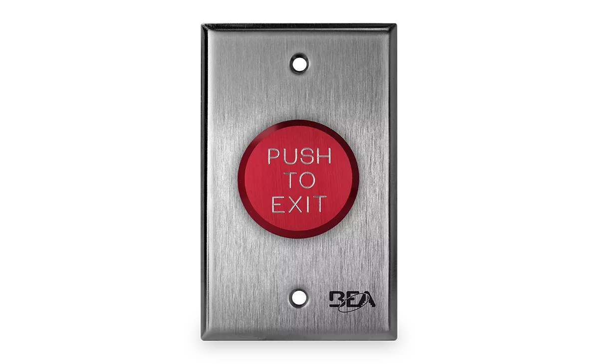 10ACPBDA4 - Pneumatic Push Button - Red, 1-5/8 in Button, Single Gang Faceplate