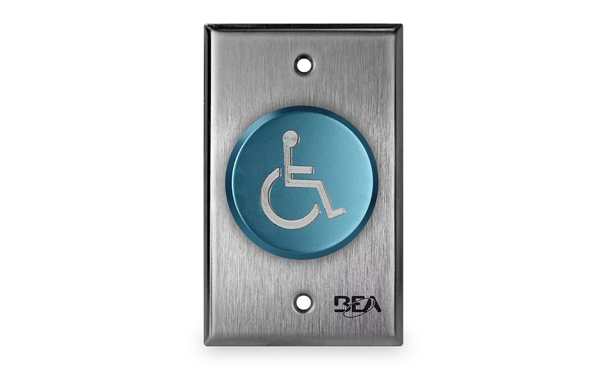 10ACPBDA6 - Pneumatic Push Button - Blue, 2 in Button, Single Gang Faceplate