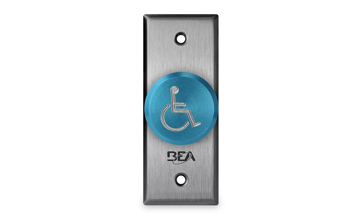 10ACPBDA7 - Pneumatic Push Button - Blue, 1 5/8 in Button, Jamb Size Faceplate