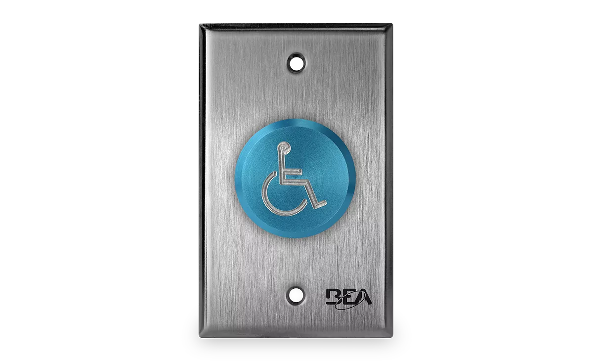 10ACPBDA8 - Pneumatic Push Button - Blue, 1 5/8 in Button, Single Gang Faceplate