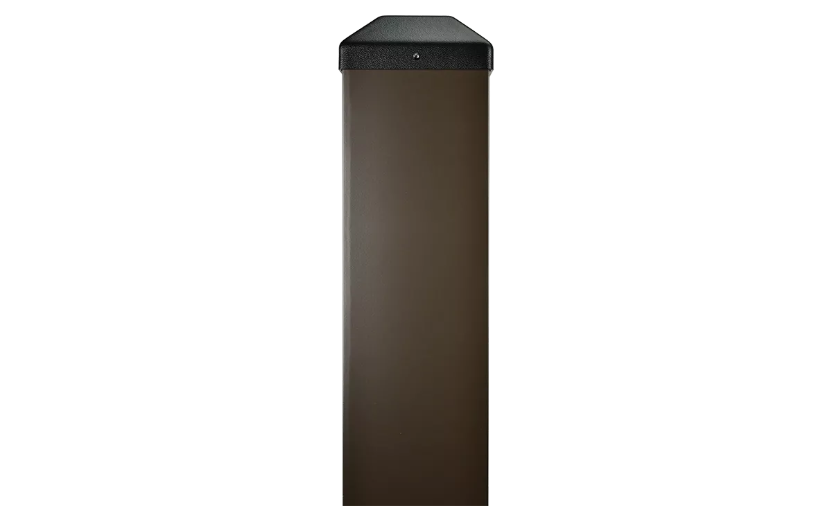 10BOLLARDBLKWOH - Mounting Post for Push Plate, Black, w/o Hole 6" Round or 4.75" Square