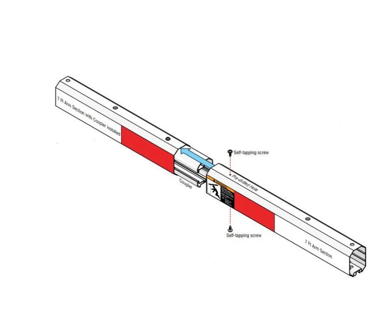 1601-567 2-Piece Octagonal Aluminum Arm, 14 Ft (no reversing edge or LEDs)