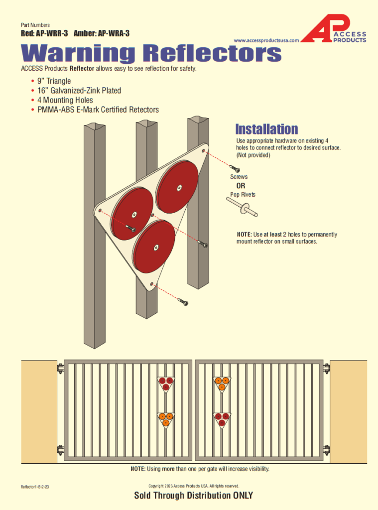 AP-R1-W - 3.25"/83MM Reflectors only - White
