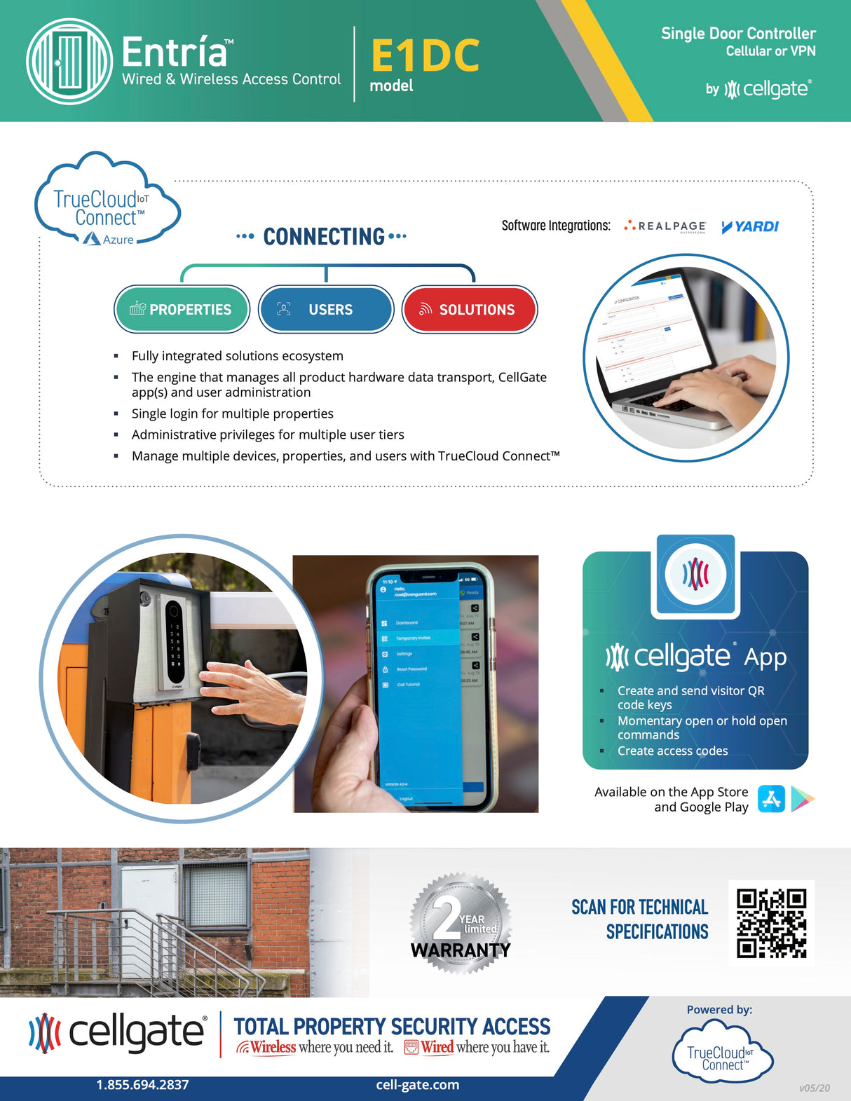 E1VZN Entría Single Door Controller Enclosed - Verizon