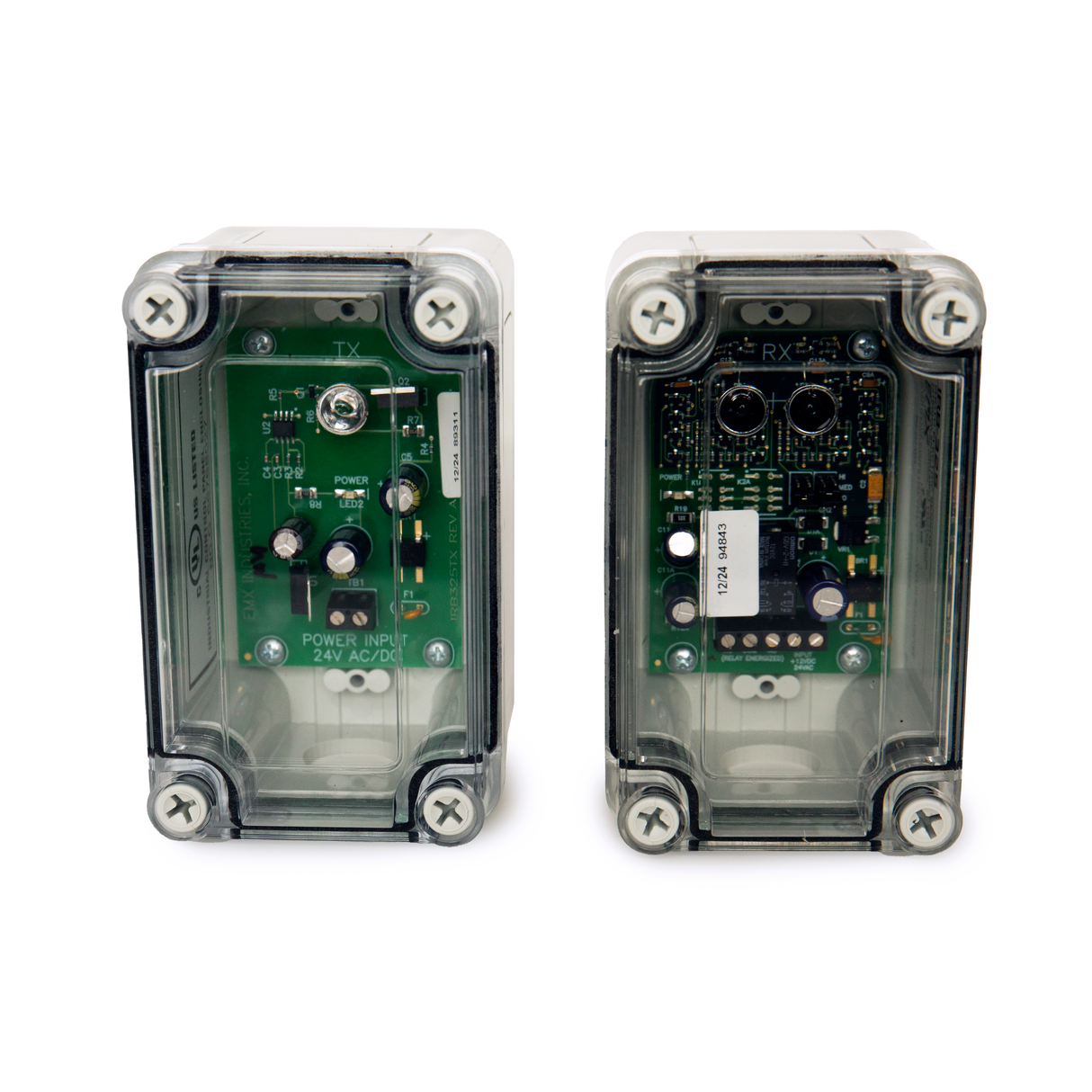 EMX-1112-K - IRB-325 Kit W/ Grey Hoods UL325 Nc Thrubeam Photoeye Kit