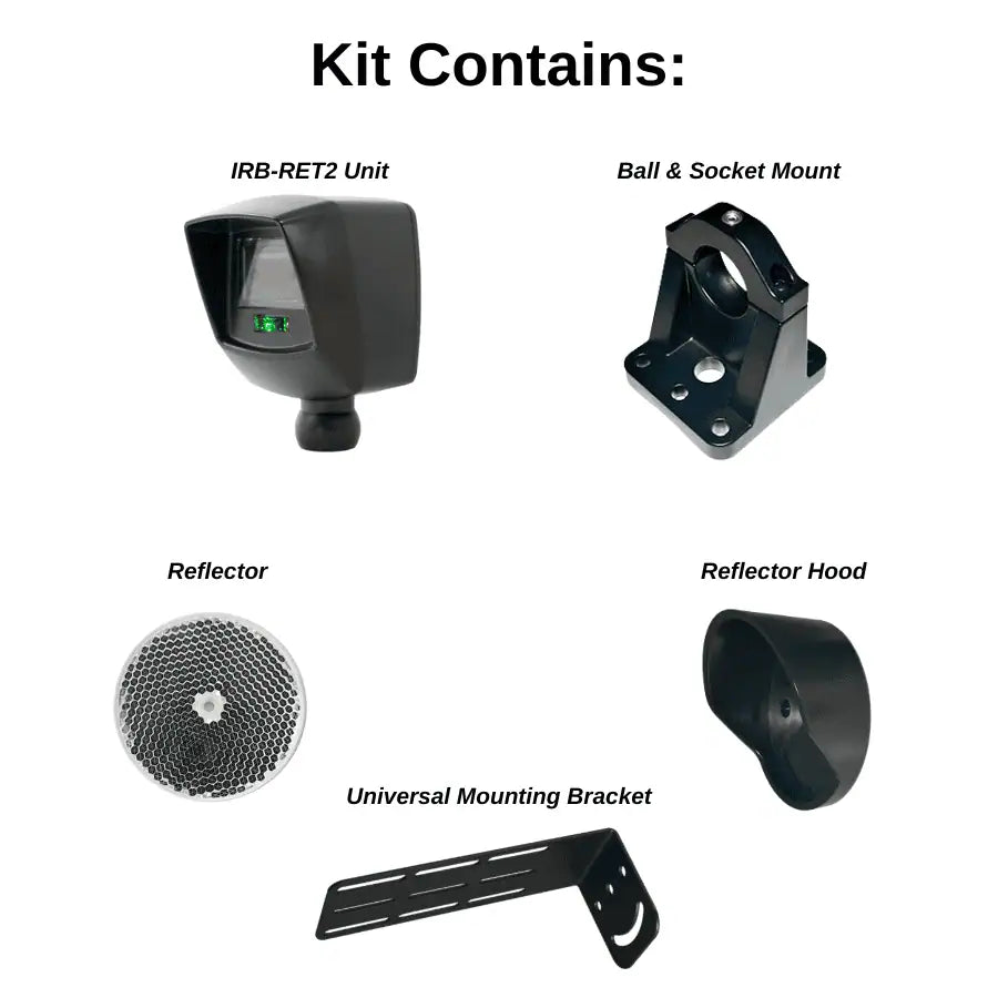 EMX-1122-1 - IRB-RET2 Kit w/ Reflector Hood UL325 Nc / 10K / 2 Wire Pulse (2 Or 3 Freq) / 4 Wire Pulse (2 Or 3 Freq)
