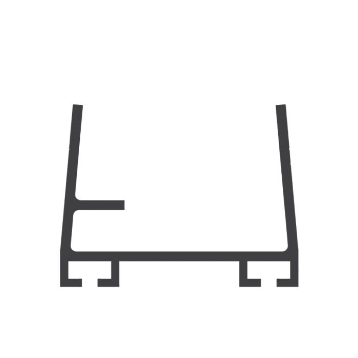 ME123-C2175 Mounting Channel, U-Shape with Shiplap, PVC