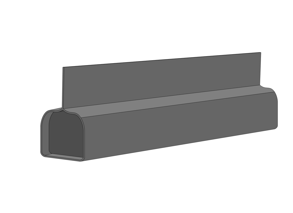 MT22-MON Monitored Sensing Edge for Rolling Steel and Rolling Shutter Door Applications, 2”W x 2”H (Black, Gray or Yellow)