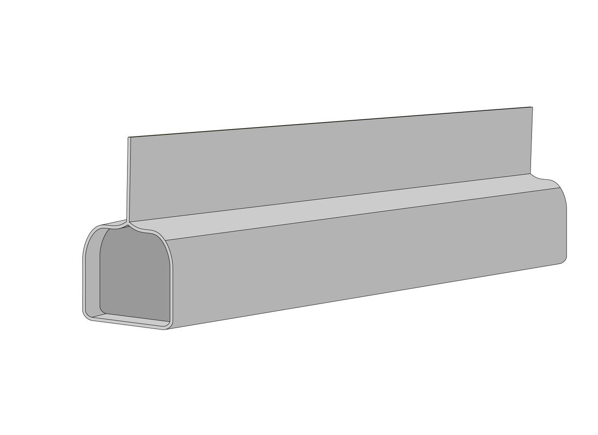 MT22-MON Monitored Sensing Edge for Rolling Steel and Rolling Shutter Door Applications, 2”W x 2”H (Black, Gray or Yellow)
