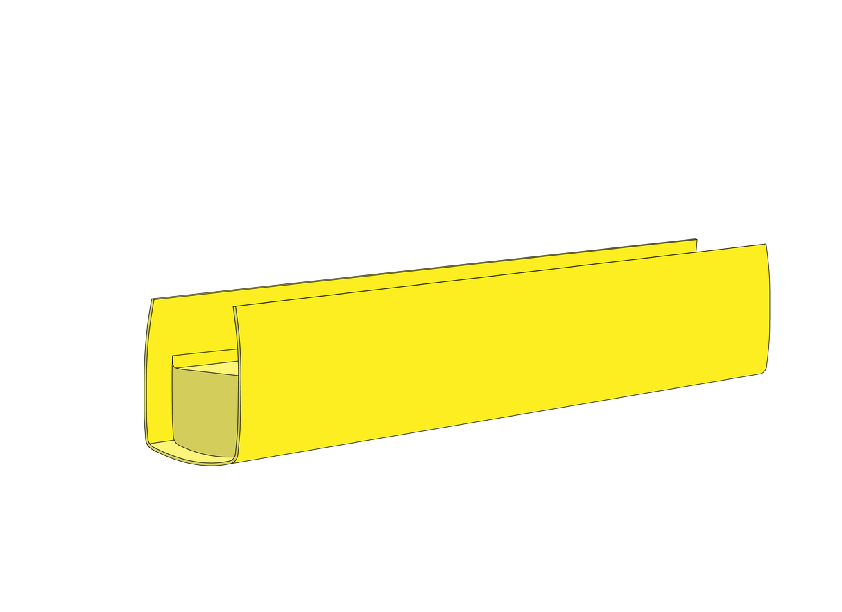 MU22-P-YEXR5 Pneumatic Non-Monitored Sensing Edge for Sectional and Bi-Fold Doors (Yellow XR5)