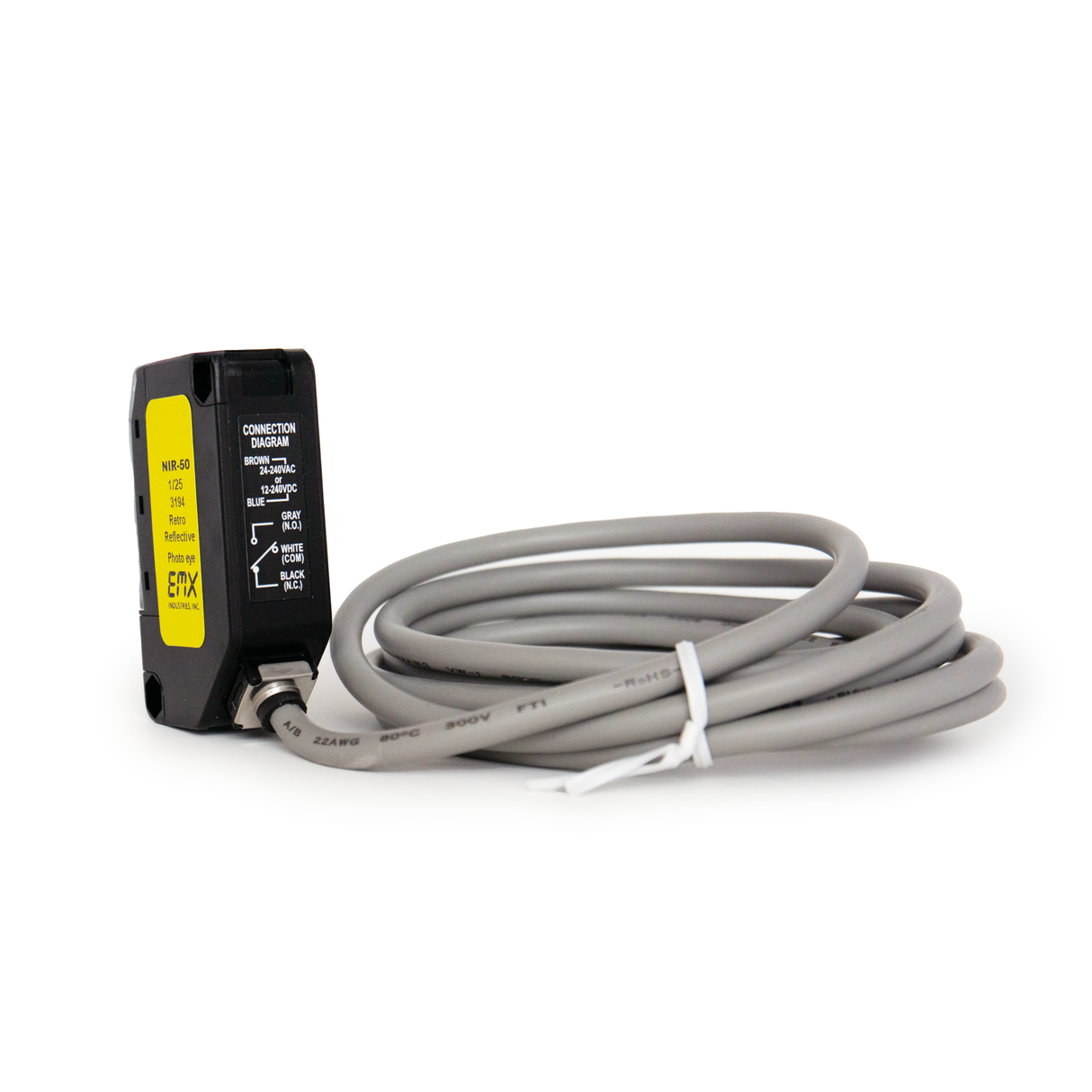 EMX-5250-K - NIR-50 Kit W/Sensor & Reflector Hood Retroreflective Photoeye Kit
