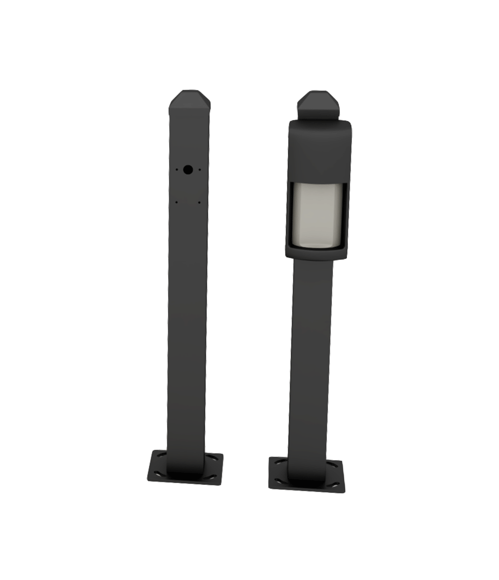 A16000801 23" Mini Post for Curb Mounting OVS Series, Black