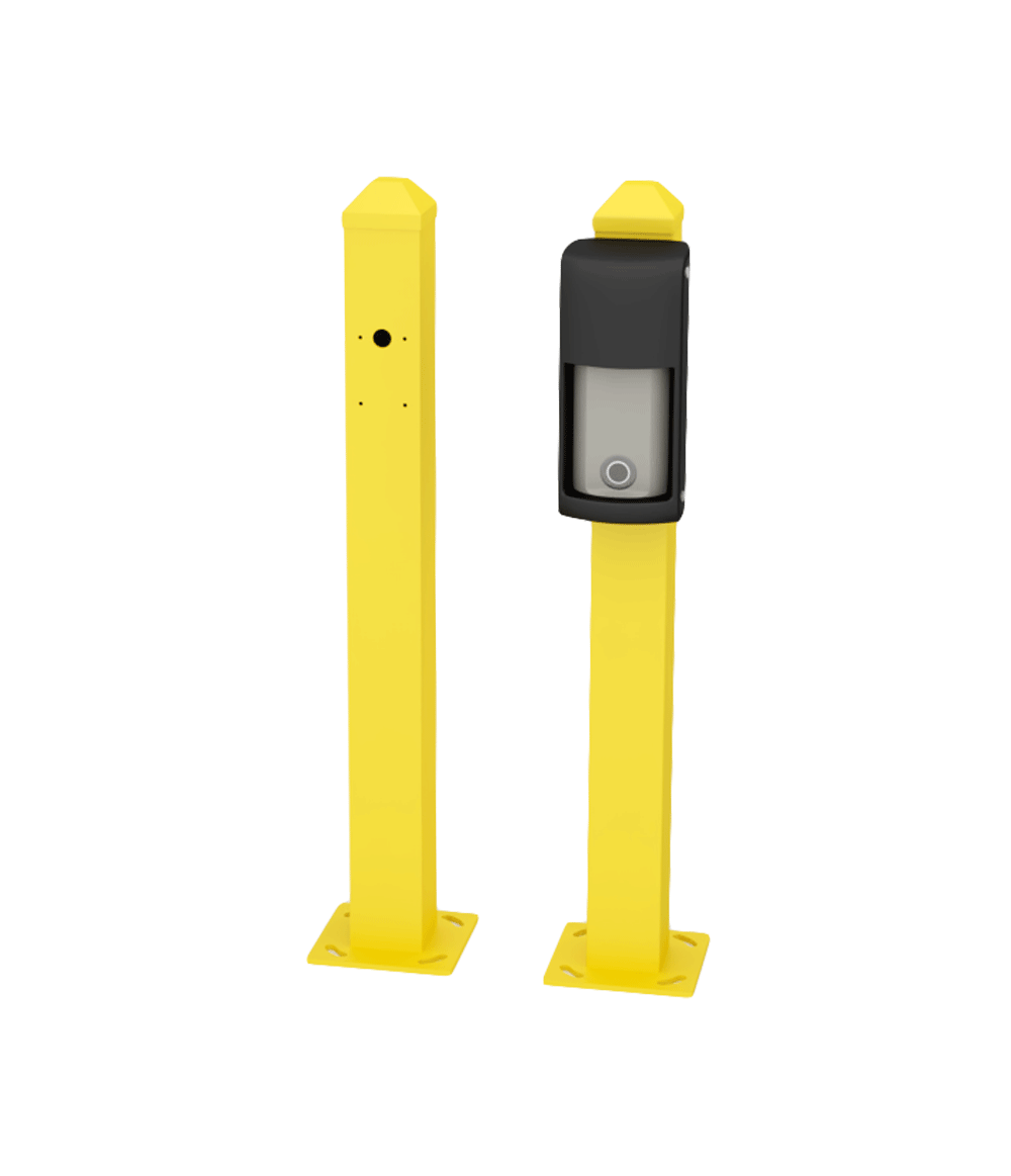 A16000802 23" Mini Post for Curb Mounting OVS Series, Yellow