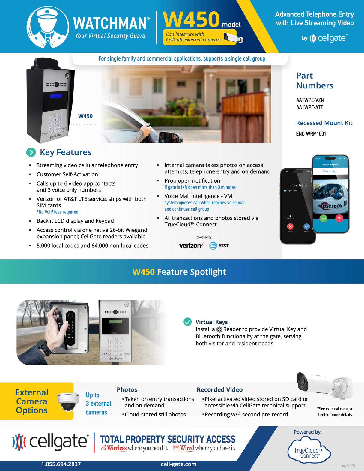 AA1WPE-ATT Watchman W450 Cellular LTE AT&T