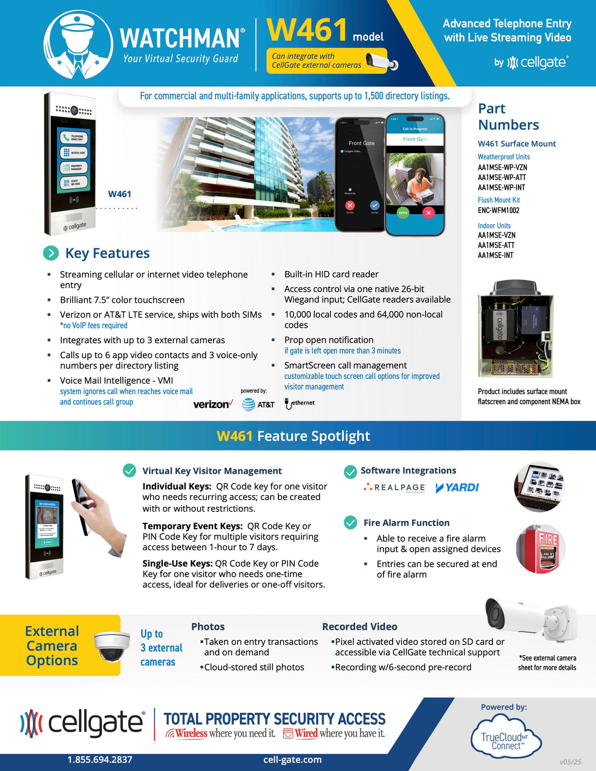 AA1MSE-ATT Watchman W461 Cellular LTE AT&T