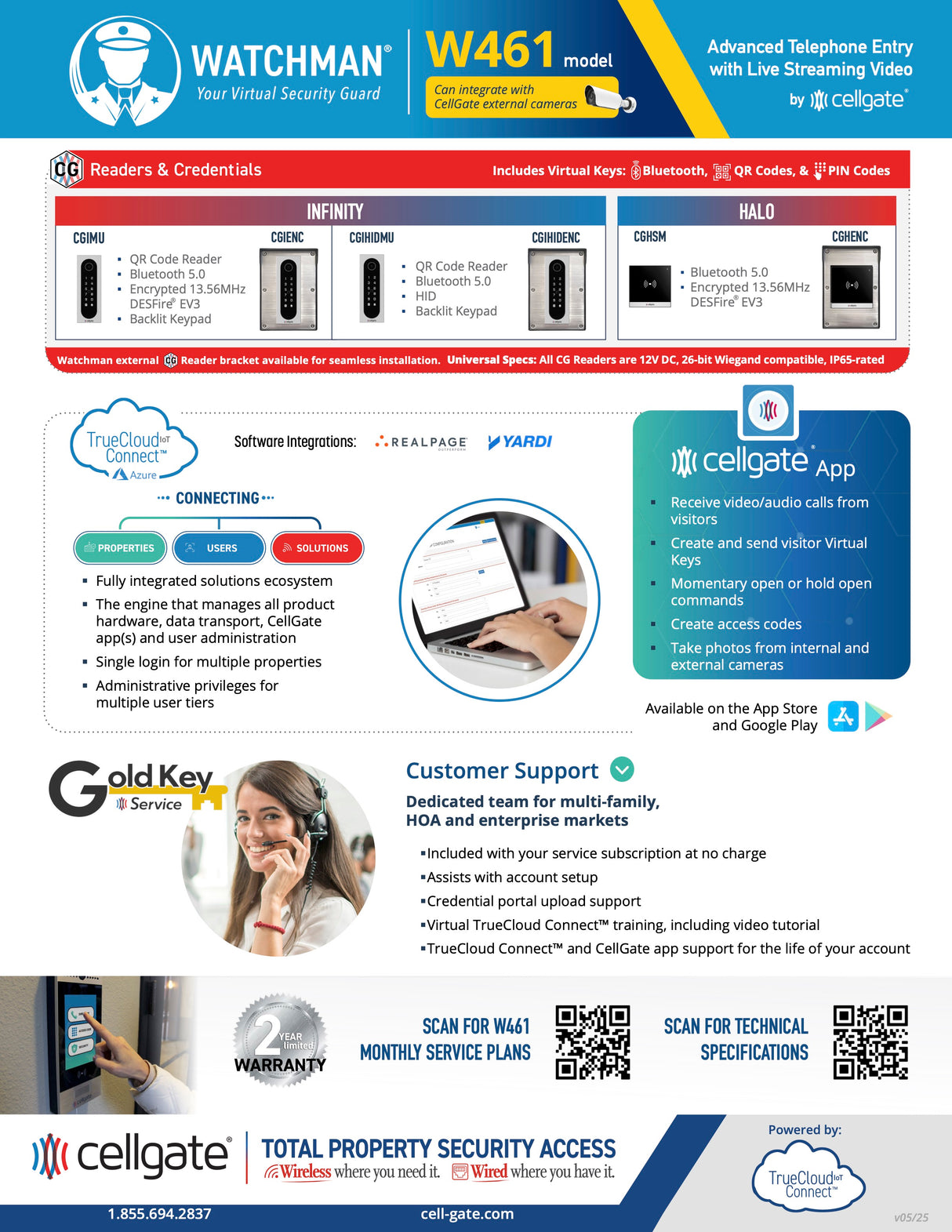 AA1MSE-ATT Watchman W461 Cellular LTE AT&T