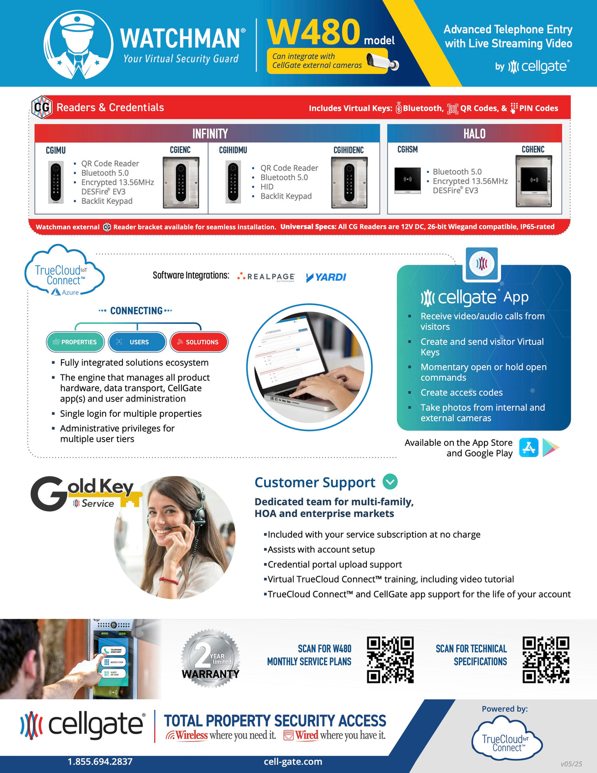 AA1MLPE-ATT Watchman W480 Cellular LTE AT&T