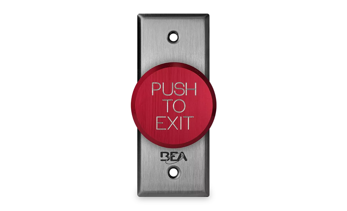 10ACPBDA1 - Pneumatic Push Button - Red, 2 in Button, Jamb Size Faceplate