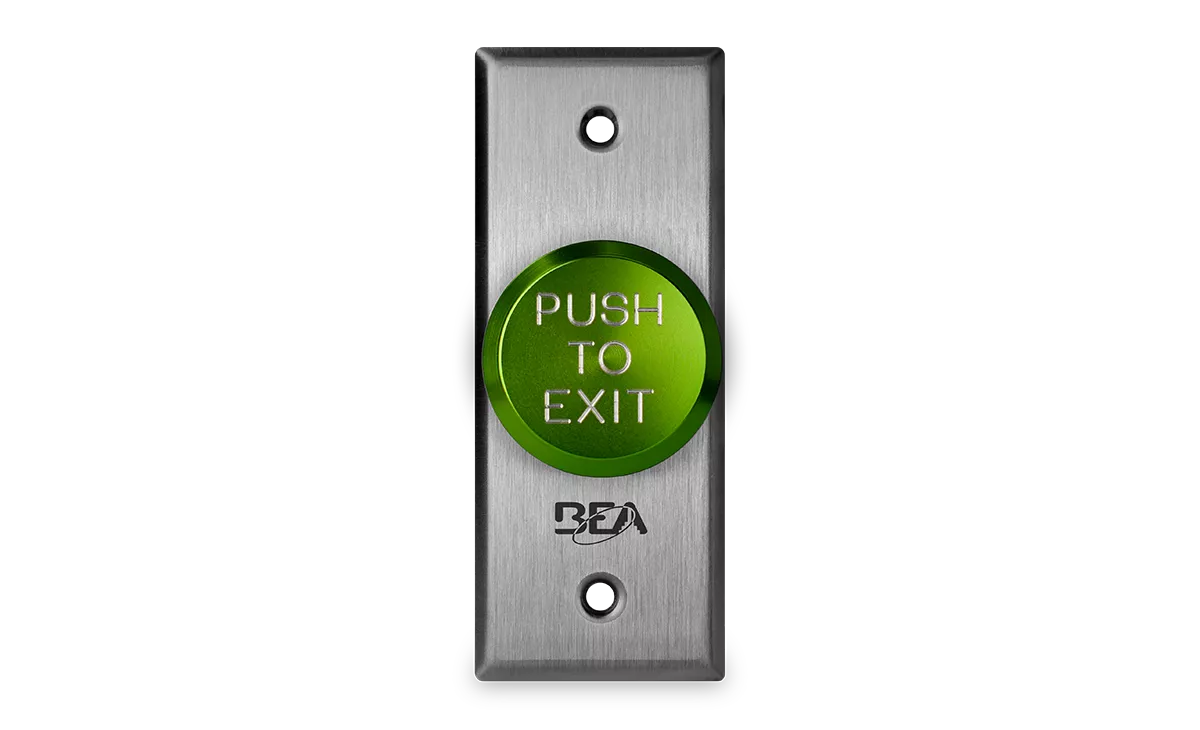 10ACPBDA11 - Pneumatic Push Button - Green, 1-5/8 in Button, Jamb Size Faceplate