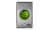 10ACPBDA12 - Pneumatic Push Button - Green, 1-5/8 in Button, Single Gang Faceplate