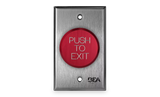 10ACPBDA2 - Pneumatic Push Button - Red, 2 in Button, Single Gang Faceplate