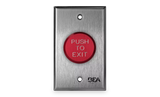 10ACPBDA4 - Pneumatic Push Button - Red, 1-5/8 in Button, Single Gang Faceplate