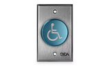 10ACPBDA6 - Pneumatic Push Button - Blue, 2 in Button, Single Gang Faceplate