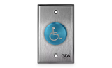 10ACPBDA8 - Pneumatic Push Button - Blue, 1 5/8 in Button, Single Gang Faceplate