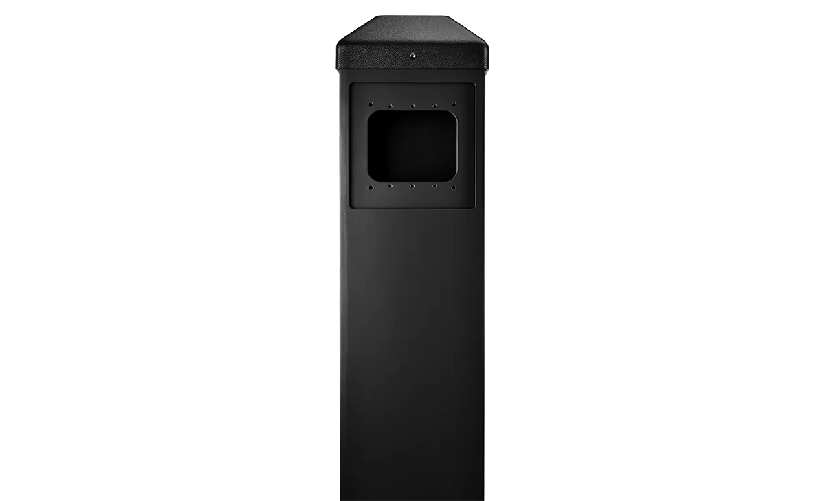 10BOLLARDBLK - Mounting Post for Push Plate Black, S/S Push Plate, 4.5" Round or 4.75" Square