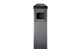 10BOLLARDSLV - Mounting Post for Push Plate, Silver, S/S Push Plate, 4.5 Round or 4.75" Square