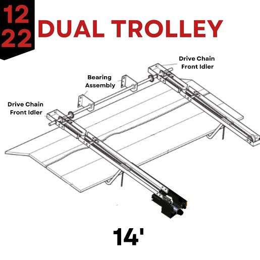 1222DUALTROLLEY14 Dual Trolley Modification TDC 12 & 22, to 14'