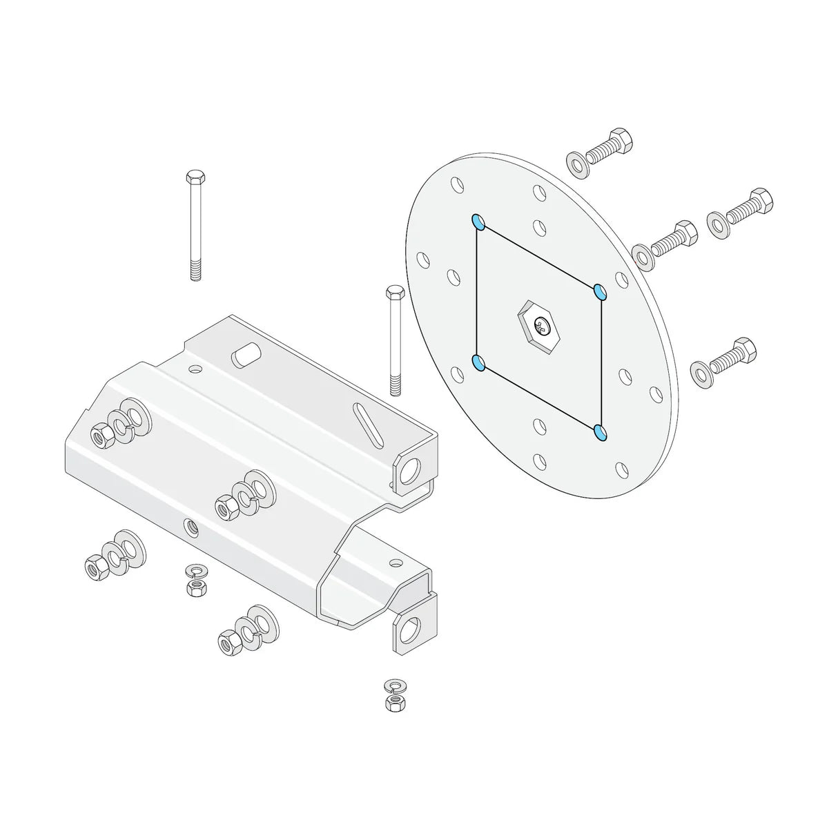 1601-242 Aluminum Arm Hardware Kit