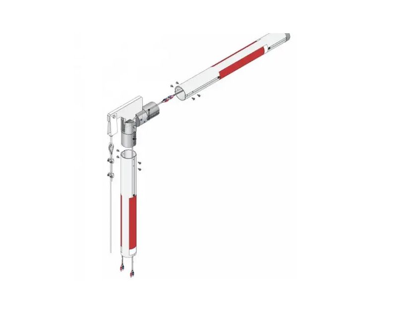 1601-610 Round Aluminum Folding Arm, 12 Ft (no LEDs)