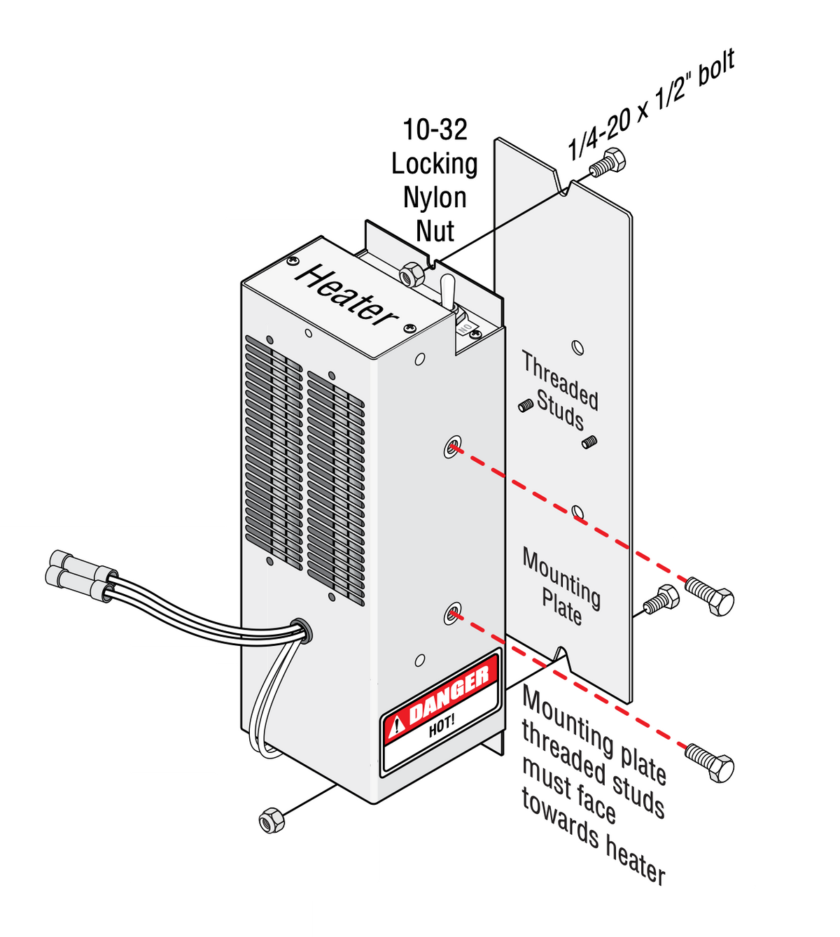 1601-195 Heater/Fan Kit, 115V AC, 6.6 Amp