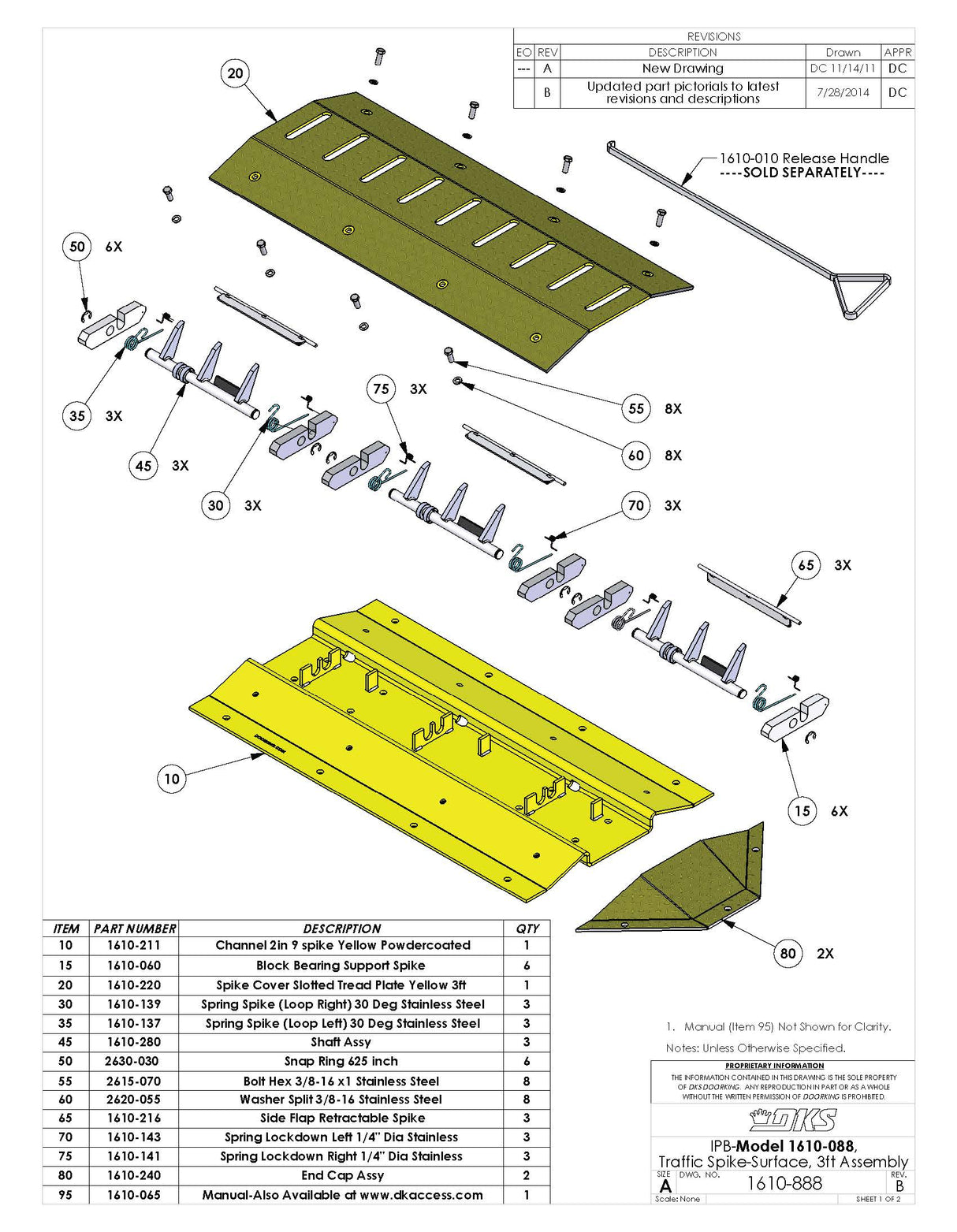 1610-141 - Spring Spike Lockdown Right