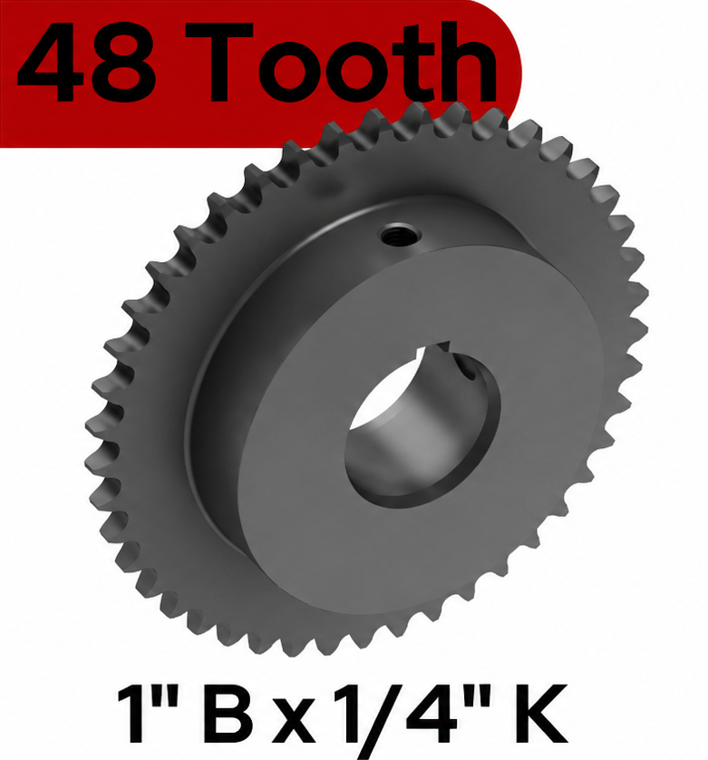71-1541B48LGH Sprocket Std 1" Bore, 1/4" Keyway, Rolling Door (41B48X1)