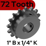 71-1550B72LGH Sprocket Kit, 72 Tooth, 1" Bore, 1/4" Keyway (50B72X1)
