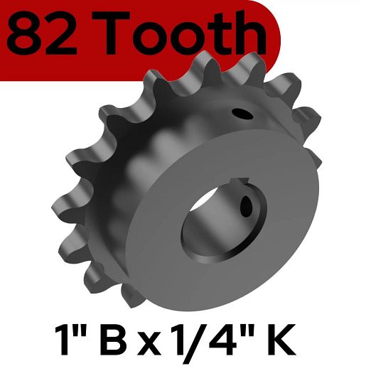 71-1550B82LGH Sprocket Kit, 82 Tooth, 1" Bore, 1/4" Keyway (50B82X1)