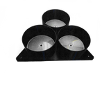 AP-RCL-3-B - Black 3 reflector assembly 9"X1/4" PVC Mount Triangle with 2" x 3.25" Weather Shields