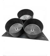 AP-RCL-3-G - Gray 3 Reflector Assembly 9"X1/4" PVC Mount Triangle with 2" X 3.25 Weather shields