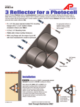 AP-RCL-3-G - Gray 3 Reflector Assembly 9"X1/4" PVC Mount Triangle with 2" X 3.25 Weather shields