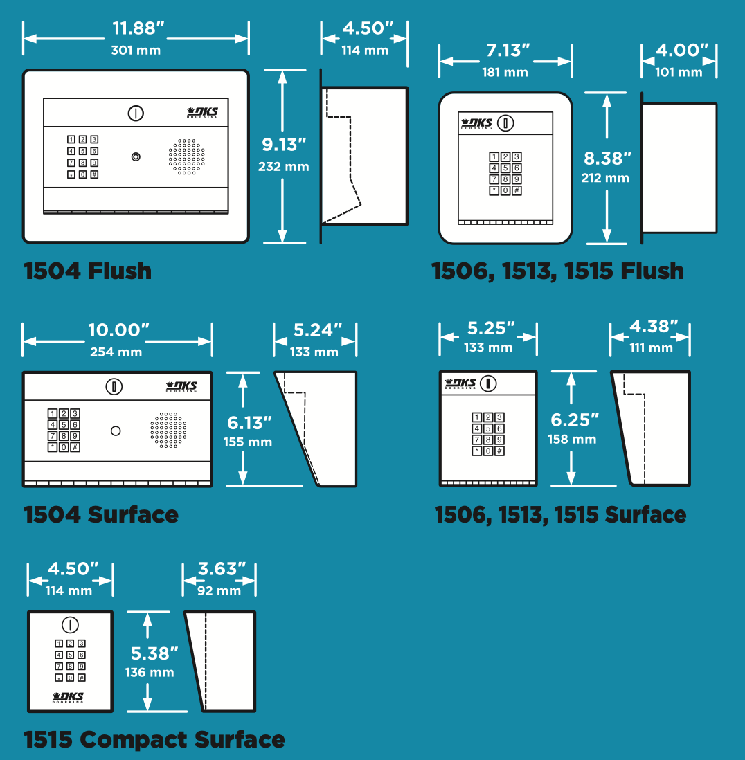 1506-086 Digital Lock/Keypad, Surface Mount - 1,000 unique PIN codes