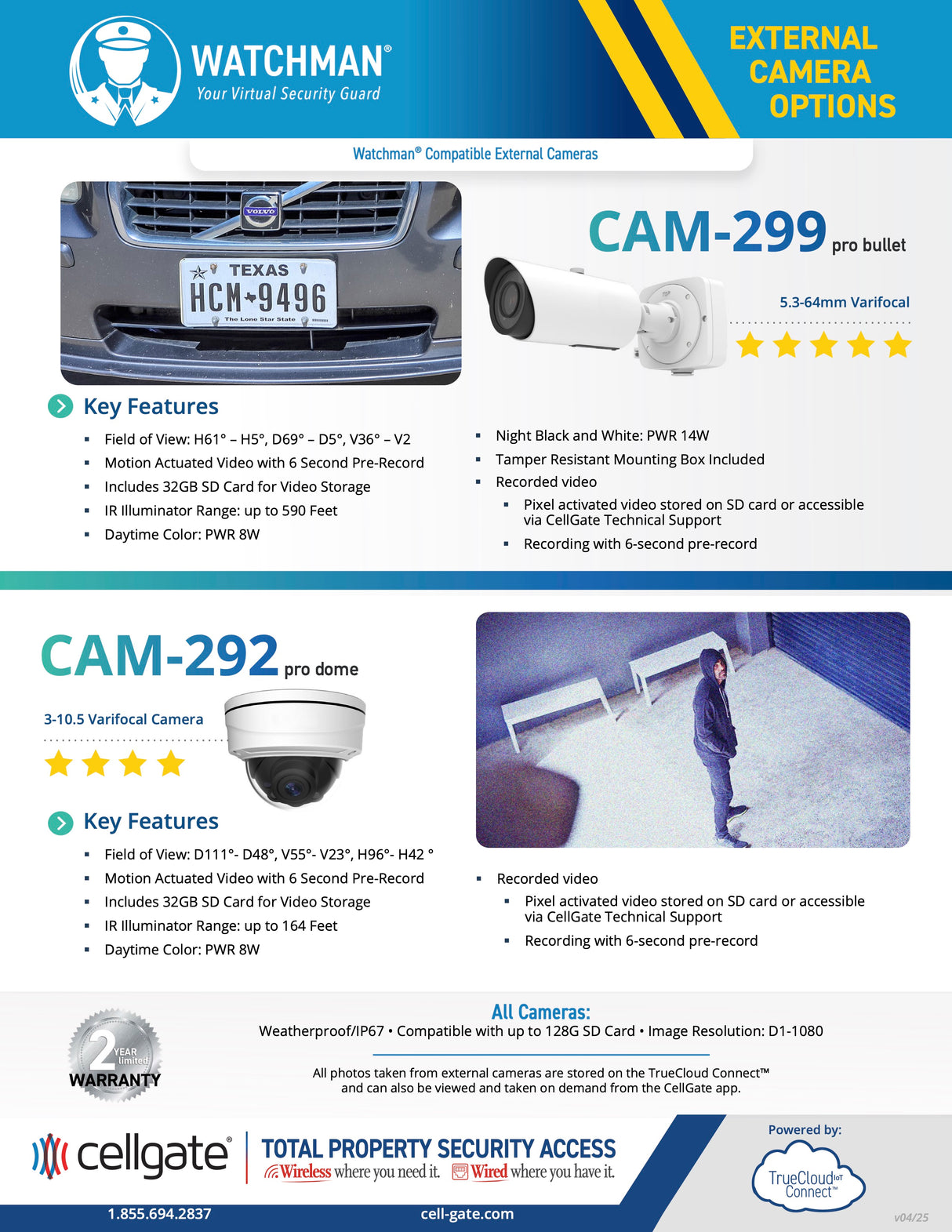 CAM-293 Mini Bullet 4mm Fixed Focus Camera