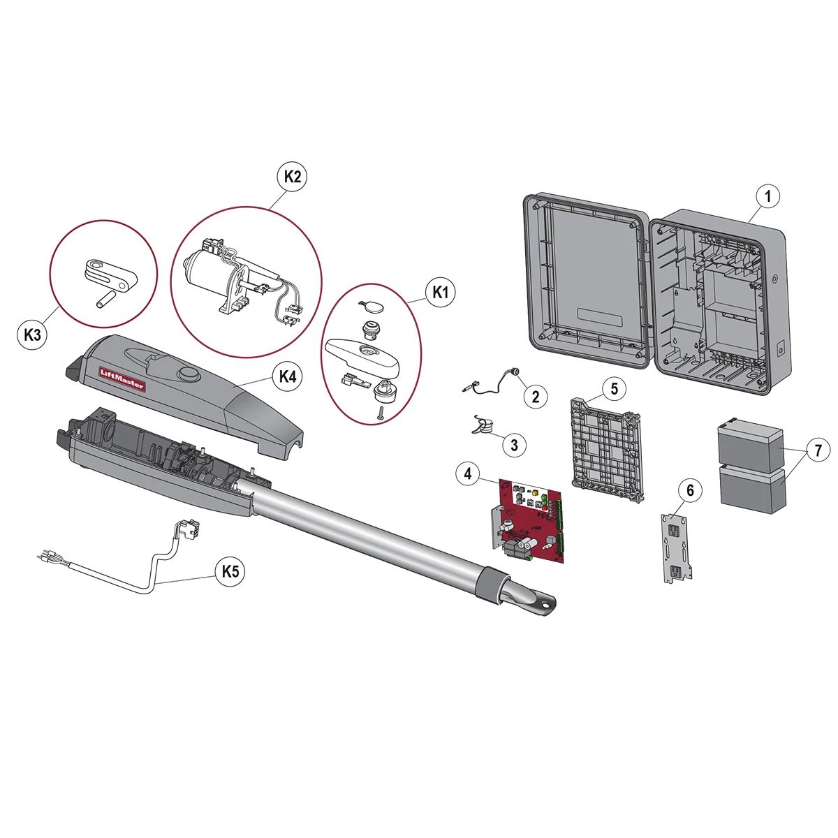 LA400PKGULMC Residential Swing Gate Opener 24VDC Actuator Package