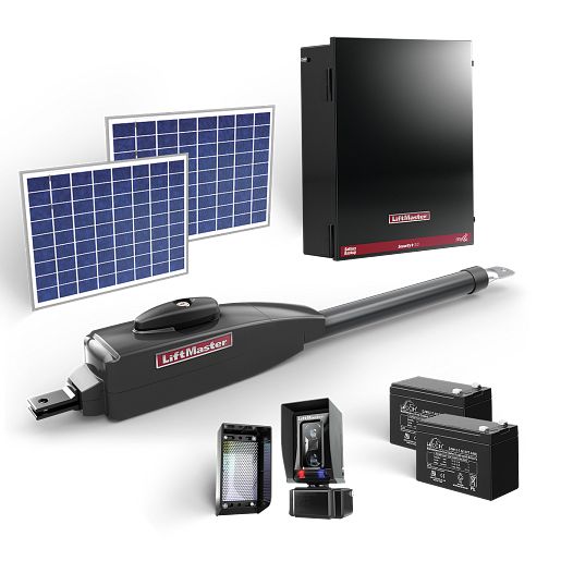 LA400XL20W Residential Swing Gate Opener 24VDC Actuator Solar Package w/ XL Control Box
