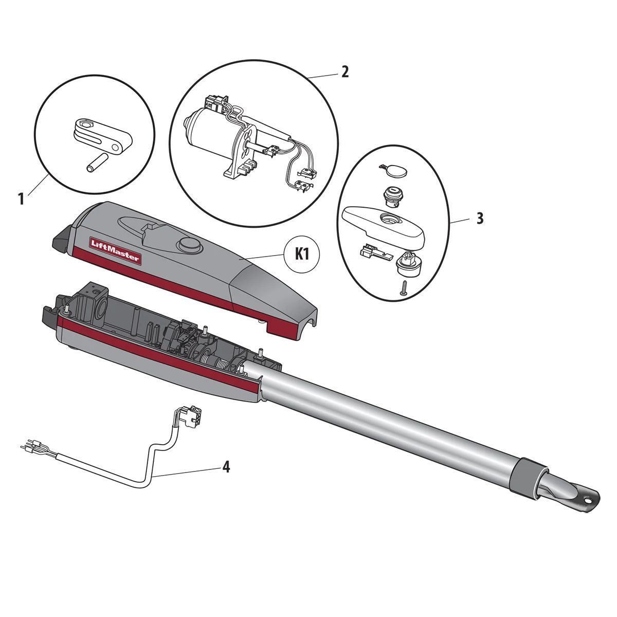 LA400DCS Residential Swing Gate Opener 24VDC Secondary Arm