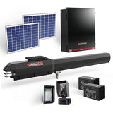 LA500XL20W Residential & Commercial Swing Gate Opener Single Arm Package w/ Extra Large Control Box Solar Package